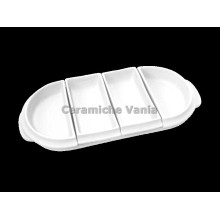 TB A060 - Antipastiera lunga x 4 vaschette - cm.32 TB A060 - Antipastiera lunga x 4 vaschette - cm.32