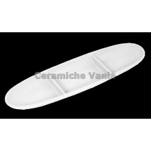 TB A064 - Antipastiera ovale divisore x 3 - cm.41 x 12 TB A064 - Antipastiera ovale divisore x 3 - cm.41 x 12