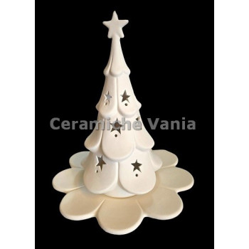 TB A141 - Albero traforato con piatto - cm 37h TB A141 - Albero traforato con piatto - cm 37h