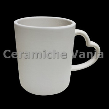 TB B191 - Bicchiere manico cuore - cm. 10.5x9.3 TB B191 - Bicchiere manico cuore - cm. 10.5x9.3