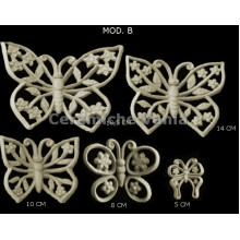 TB K030/B - Farfalle traforate con fiori Mod. B TB K030/B - Farfalle traforate con fiori Mod. B