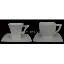 TB T059/A - Tazza caffè quadrata con piatto  TB T059/A - Tazza caffè quadrata con piatto
