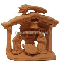 NA044 - Presepe da appoggio h 7 cm + sacra famiglia (3 pz) NA044 - Presepe da appoggio h 7 cm + sacra famiglia (3 pz)