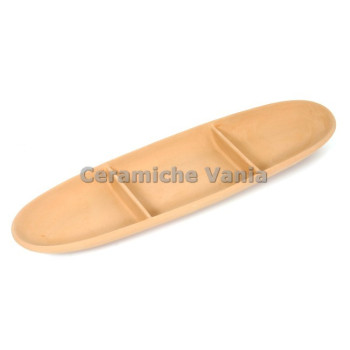 A064 - Antipastiera ovale divisore x 3 / 41 x 11.cm
