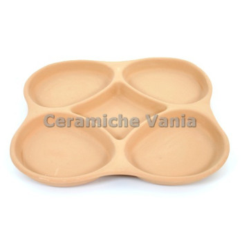 A066 - Antipastiera quadrata 5 scomparti / 38 x 38.cm