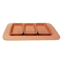 A127 - Antipastiera rettangolare con 3 vaschette / 33x19.cm A127 - Antipastiera rettangolare con 3 vaschette / 33x19.cm