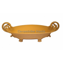 C125/45 - Centrotavola alzatina con manici ricci / 45.cm C125/45 - Centrotavola alzatina con manici ricci / 45.cm