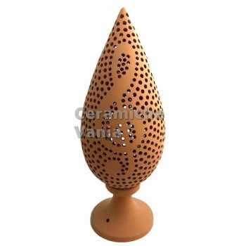 K057N/45 - Lampada cipresso traforo nota musicale / 45.cm