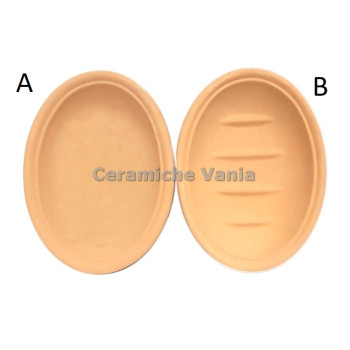 P041/B - Portasapone ovale con righe