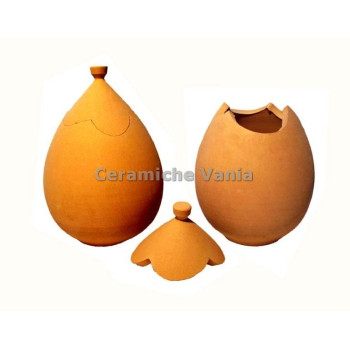 U001 - Uova scatolina con pomellino / 10.cm