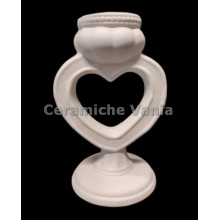 TB C193 - Candeliere cuore - cm.h14 TB C193 - Candeliere cuore - cm.h14
