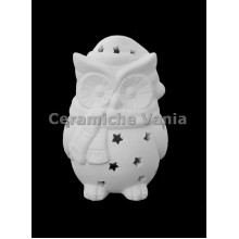 TB G047 - Gufo con sciarpa traforato - cm.17 TB G047 - Gufo con sciarpa traforato - cm.17