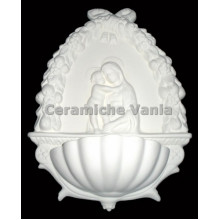 TB H076 - Acquasantiera con frutta e madonna - cm.40 TB H076 - Acquasantiera con frutta e madonna - cm.40