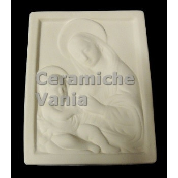 TB H092 - Madonna con bambino su base rettangolare - cm.28