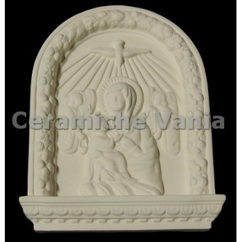TB H097 - Madonna con bambino su base ovale - cm.