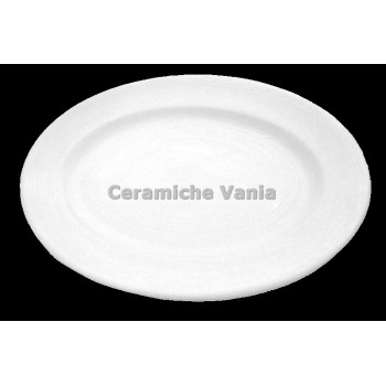 TB P009/25 - Piatto ovale da tavola liscio - cm.25