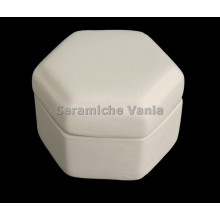 TB S118 - Scatola esagonale con riga - cm.7 TB S118 - Scatola esagonale con riga - cm.7