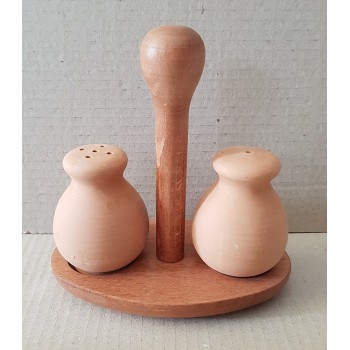 LEG017 - Sale Pepe bombato con cestello in legno COMPLETO