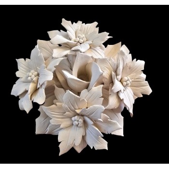 LE019 - Porta candela stella del natale - cm 20