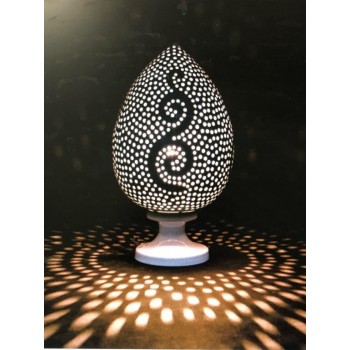 K055CV/20 - Lampada pigna traforo coda violino / 20.cm