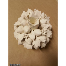 CANDLESTICK WITH LEMONS AND FLOWERS CM 16X15H