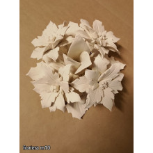 CANDLE HOLDER WITH FLOWERS CM 20X20X12H