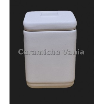 TB B180/G - Barattolo quadrato con coperchio - cm h18.5x12