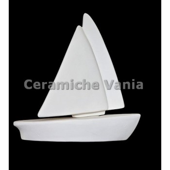 TB B204 - Barca veliero 2 pz - cm.20x23h
