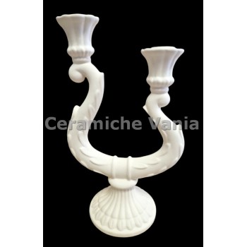 TB C222 - Candeliere 2 fiamme- cm. 30