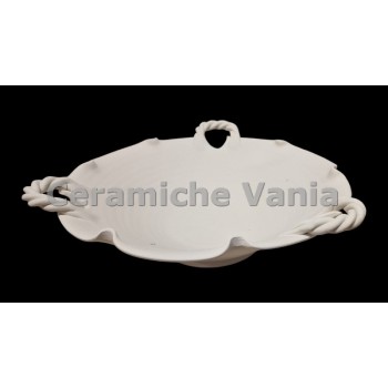 TB F054 - Fruttiera manici treccia - cm.35