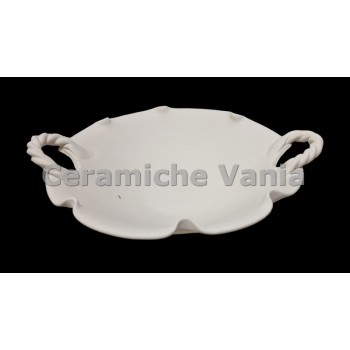 TB F053 - Fruttiera manici treccia - cm.25