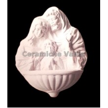 TB H034/G - Acquasantiera sacra famiglia - cm.16