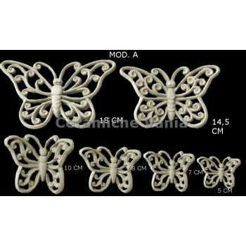 TB K030/A - Farfalle traforate con ricci Mod. A