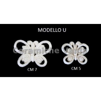 TB K030/U - Farfalla traforata con coccinella e fiori mod. U