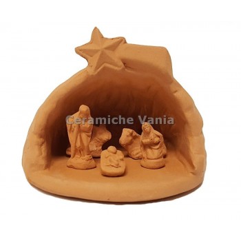 NA020/5 - Presepe grotta mignon cm 5H