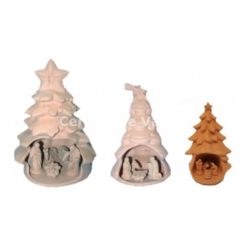 NA028/14 - Presepe pino cm 14h colaggio
