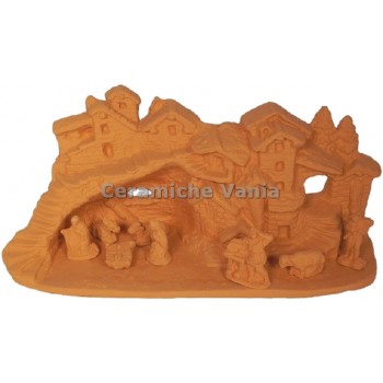 NA033 - Presepe paesaggio cm 11H + 10 elementi