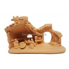 NA039 - Presepe paesaggio cm 11H + sacra famiglia (5 pz)