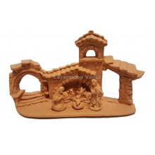 NA040 - Presepe paesaggio cm 32L + sacra famiglia (5 pz)