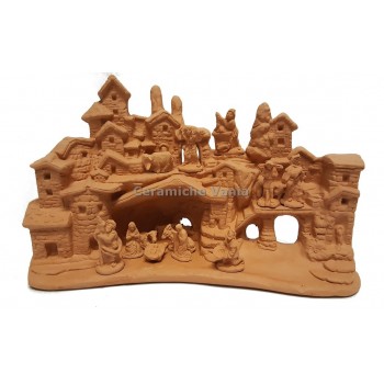 NA041 - Presepe paesaggio cm 13H + 12 elementi