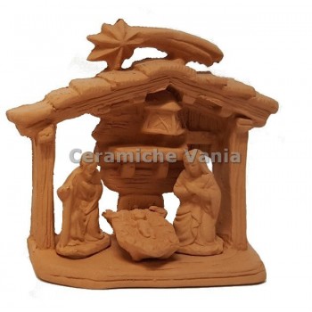 NA044 - Presepe da appoggio h 7 cm + sacra famiglia (3 pz)