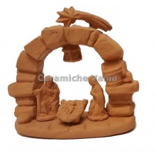 NA045 - Presepe da appoggio h 8 cm + sacra famiglia (3 pz)