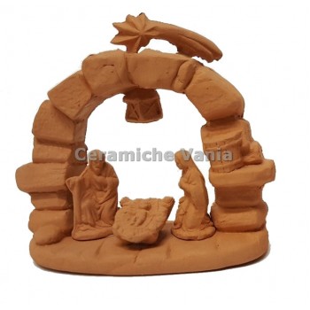 NA045 - Presepe da appoggio h 8 cm + sacra famiglia (3 pz)