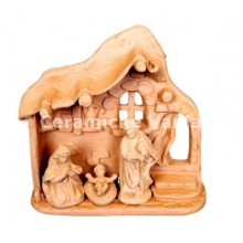 NA049 - Presepe casa cm 15H + sacra famiglia (3 pz)