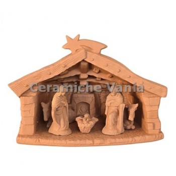 NA050/10 - Presepe capanna cm 10H