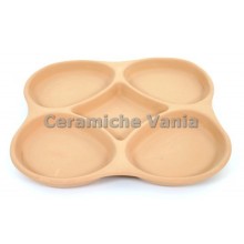 A066 - Antipastiera quadrata 5 scomparti / 38 x 38.cm