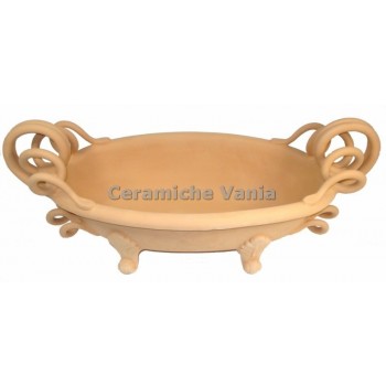 C077 - Coppa manici a serpe con piedini / 60x30.cm