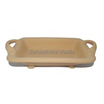 C130/P - Centrotavola rettangolari con manici e 4 piedi / 38x18.cm