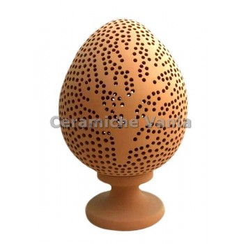 K055CR/60 - Lampada pigna traforo corallo / 60.cm