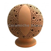 K056FP/30 - Lampada sfera traforo bolle e fascia / 30.cm